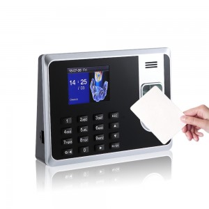 Iforukọsilẹ Wiwa Aago Aago Biometric ti ọrọ-aje Pẹlu Ijabọ Iṣẹ-ara ẹni ati Oke Ojú-iṣẹ Iyan (T8)