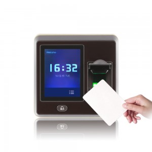 Compact formaat biometrisch vingerafdrukdeurtoegangscontrolesysteem met touchscreen (F04)