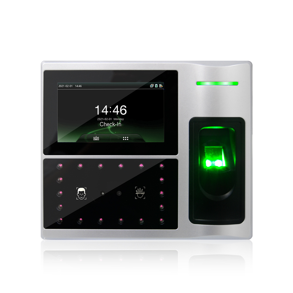(FA1-P) WIFI Supported Face Palm and RFID Card Time Attendance Access Control with Built-in Li-battery and optional 3G/4G Communications Featured Image