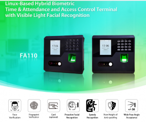 Linux-Substructio Hybrid Biometric Tempus & Attendance et Access Imperium Terminal cum Visibilis Lux Facial Recognitio (FA110)