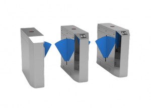 FB200 Automatic Flap Barrier Gate High Security Barrier Turnstile with RFID Card Reader For Subway Entrance