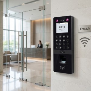 Latino Spanish Language OEM Biometric Face Access Control Fingerprint Time Attendance Compliant With Chile Labor Law