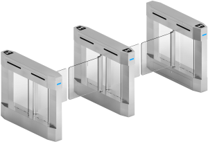 I-ST400 304 Insimbi Engagqwali I-Single Swing Barrier Turnstiles With Optional Biometric Fingerprint Facial Recognition RFID Card Access Control System