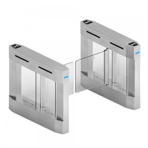 ST400 304 Stainless Steel Single Lane Swing Barrier Turnstiles With Optional Biometric Fingerprint Facial Recognition RFID Card Access Control System