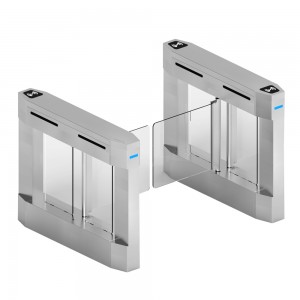 ST400 304 Stainless Steel Single Lane Swing Barrier Turnstiles miaraka amin'ny Biometric Fingerprint Facial Recognition RFID Card Access Control System