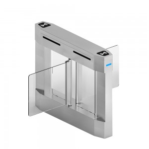 ST400 304 Stainless Steel Single Lane Swing Barrier Turnstiles With Optional Biometric Fingerprint Facial Recognition RFID Card Access Control System