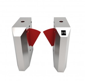 Single Lane Flap Barrier Turnstile Gate Access Control Optional Fingerprint & RFID Card Reader (FBL2000 Pro)