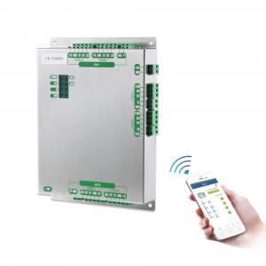 Metalezko etxebizitza TCPIP Bi ateko Sarbide-kontrolagailua RFID Txartel-irakurgailua Sarbide Kontrol Panela (C2-Smart)