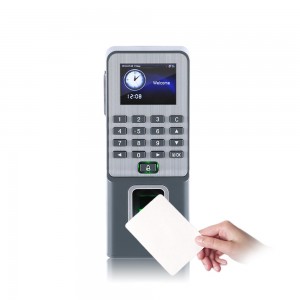 Կենսաչափական մատնահետք MF 13,56 ՄՀց Smart Card Punching Door Access Control System with Attendance Machine (F09)